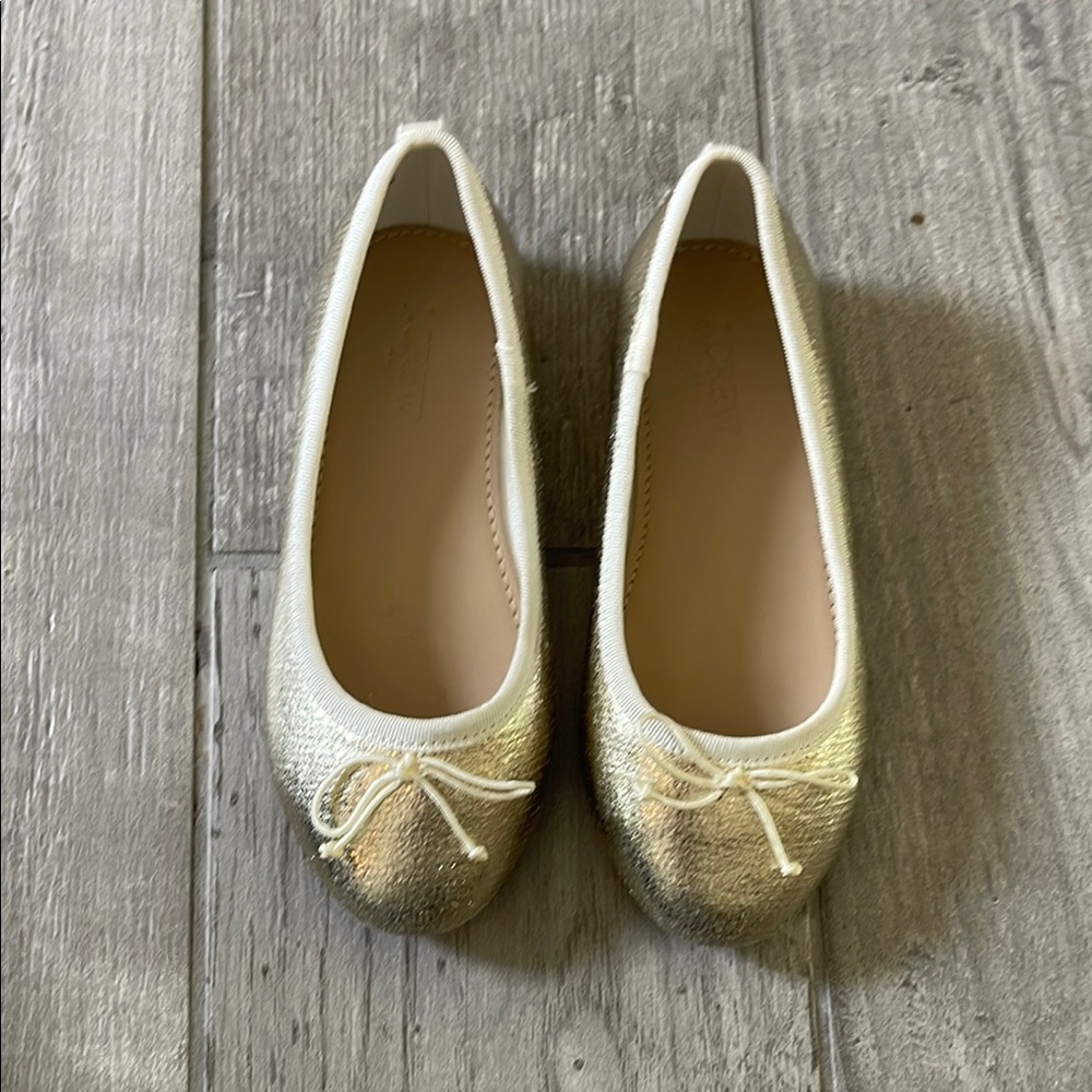Toddler J. Crew Factory Gold Ballet Flats